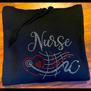 New custom Black, unisex ,Nurse bling hoodie!